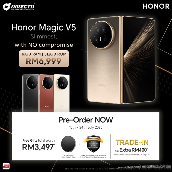 Picture of 🆕 HONOR Magic V5 [16GB RAM | 512GB ROM] Pre-order till 24 July & Get FREE GIFTS 