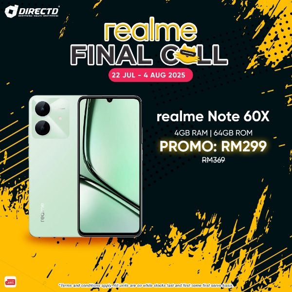 Picture of [FLASH SALE] realme Note 60x [4GB+8GB Dynamic RAM* | 64GB ROM]