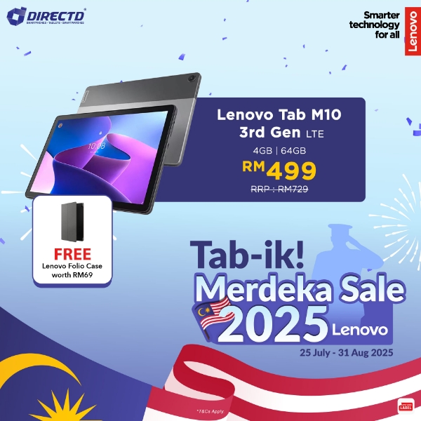 Picture of LENOVO TAB M10 3rd Gen [4GB RAM | 64GB ROM] FREE Folio Case