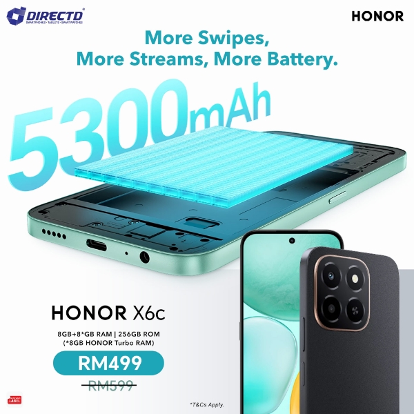 Picture of 🆕 HONOR X6c [8GB+8GB HONOR Turbo RAM | 256GB ROM]