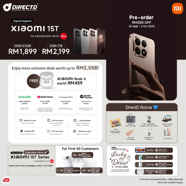 Picture of 🆕 Xiaomi 15T [256GB | 512GB] Pre-Order till 2 Oct & Get GIFTS worth up to RM2558