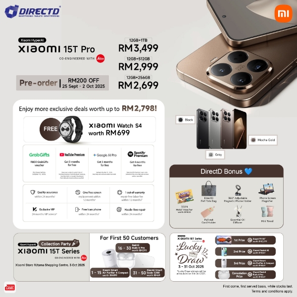 Picture of 🆕 Xiaomi 15T Pro [256GB | 512GB | 1TB] Pre-Order till 2 Oct & Get GIFTS worth up to RM2798