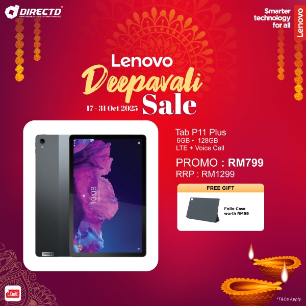 Picture of Lenovo Tab P11 Plus [4G | 6GB RAM | 128GB ROM] + Folio Case