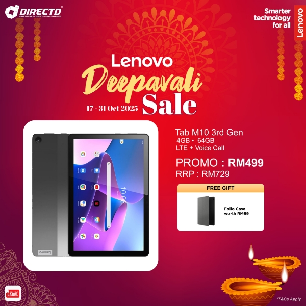 Picture of LENOVO TAB M10 3rd Gen [4GB RAM | 64GB ROM] FREE Folio Case