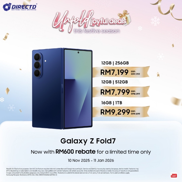 Picture of Samsung Galaxy Z Fold7 [256GB | 512GB | 1TB] RM600 REBATE