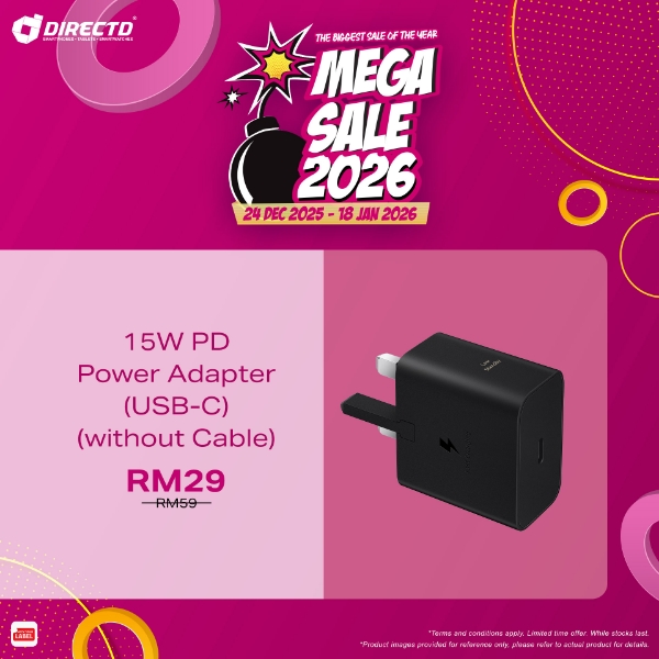 Picture of Samsung USB-C 15W PD Power Adapter (without Cable)