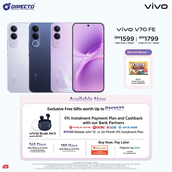 Picture of 🆕 vivo V70 FE 5G [8GB/12GB RAM | 256GB ROM] Get Exclusive Free Gifts