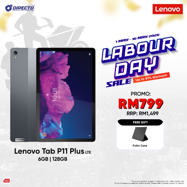 Picture of Lenovo Tab P11 Plus [4G | 6GB RAM | 128GB ROM] + Folio Case