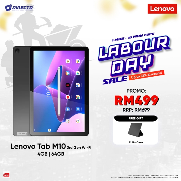 Picture of LENOVO TAB M10 3rd Gen [4GB RAM | 64GB ROM] FREE Folio Case