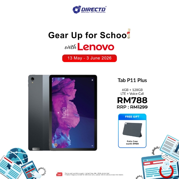 Picture of Lenovo Tab P11 Plus [4G | 6GB RAM | 128GB ROM] + Folio Case