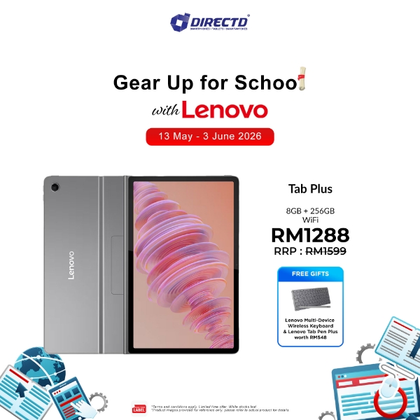 Picture of Lenovo Tab Plus WiFi [8GB RAM | 256GB ROM] Free Gifts worth RM548