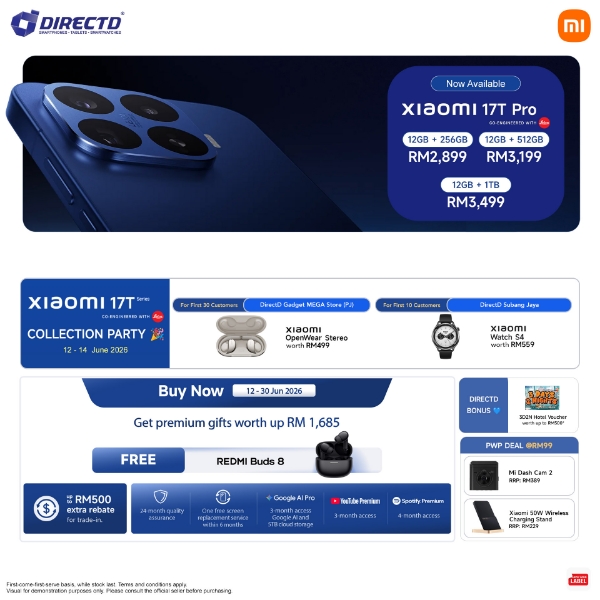 Picture of 🆕 Xiaomi 17T Pro [256GB | 512GB | 1TB] Get Premium Gifts worth up to RM1685